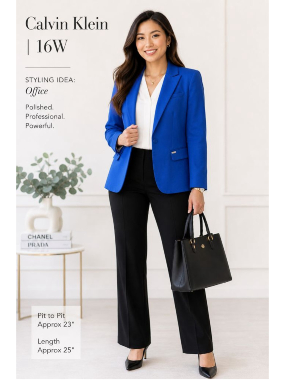 Calvin Klein Royal Blue Women's Blazer Jacket - Picture 2 of 14